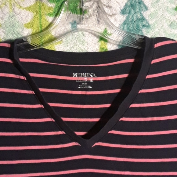 Striped V-Neck - Picture 2 of 4